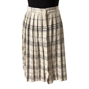 Positively Petite Plaid Pleated Skirt M – Vintage Classic Preppy Chic